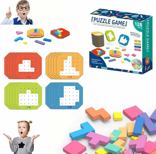 Gluschwein - Shape Puzzles - Logik-Puzzlespiel mit 108 bunten Teilen und 20 Aufgabenkarten