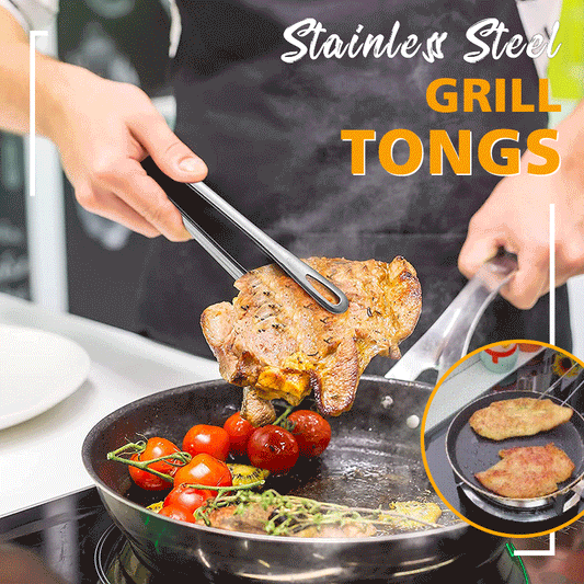 CookingTongs - Edelstahl-Grillzangen für sicheren und festen Griff