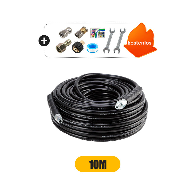 Gluschwein - 🚿 50% RABATT! ⚡ Reinigungsset für Abwasserkanäle 5800 PSI – Rotierende Düse, Verstärkter Schlauch & Effektive Rohrreinigung 🛠️ Kostenloser Versand