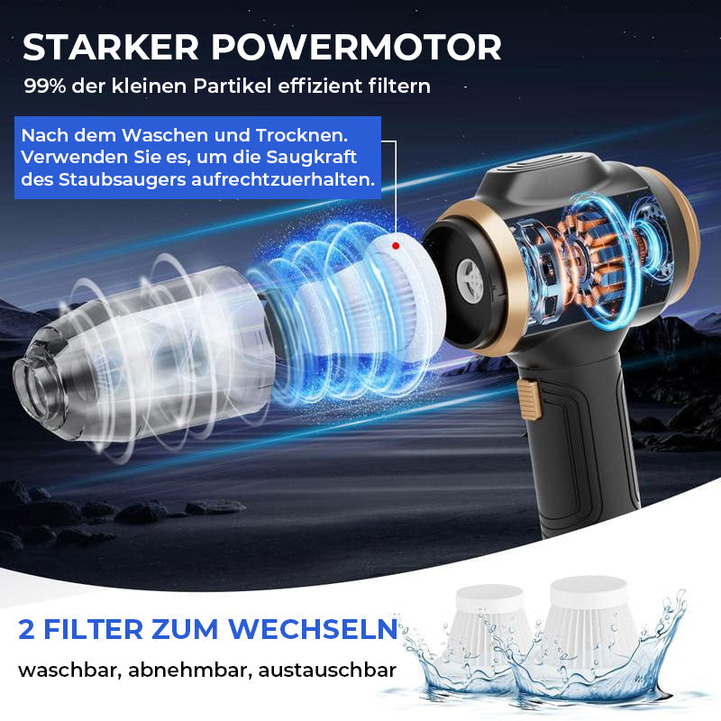 Kabelloser Handstaubsauger für das Auto