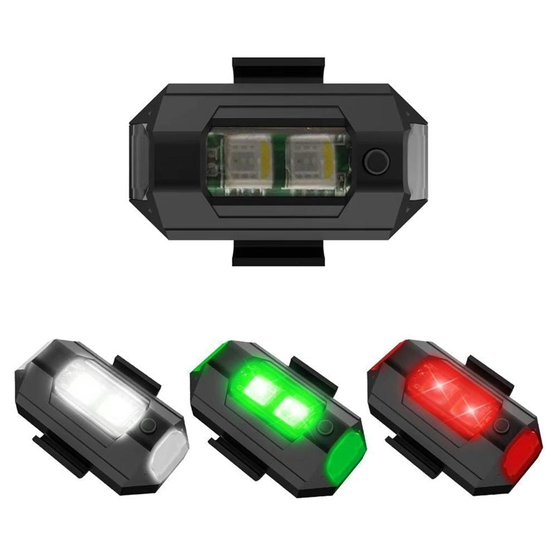 Gluschwein - 4 Farben LED-Flugzeugblitzlichter und USB-Aufladung