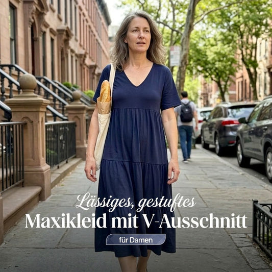 Gluschwein - 🔥🔥Lässiges langes Damenkleid mit kurzen Ärmeln