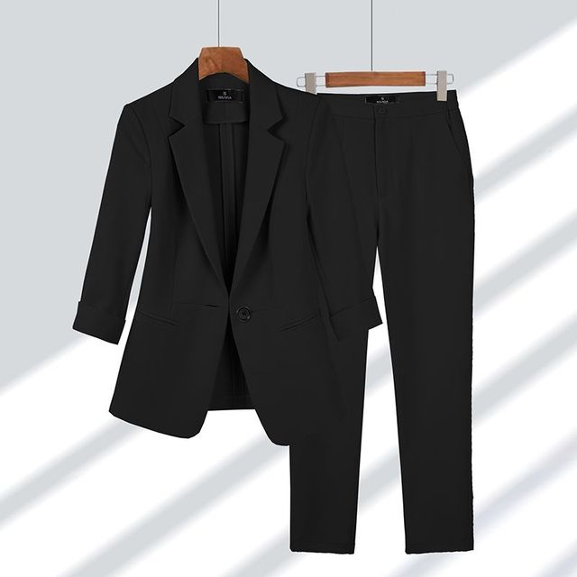 Gluschwein - Dionne - Blazer en pantalon set Schwarz