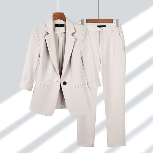 Gluschwein - Dionne - Blazer en pantalon set Beige