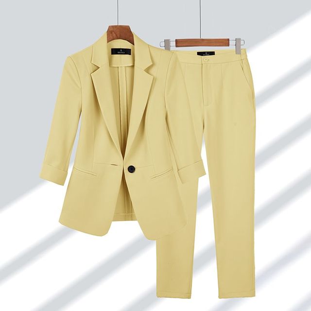 Gluschwein - Dionne - Blazer en pantalon set Gelb