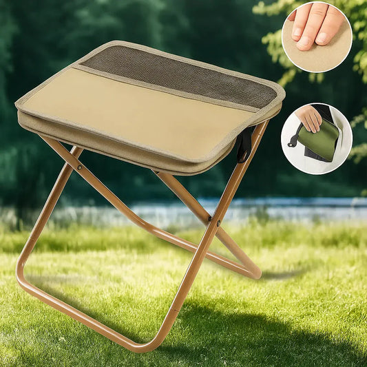 Taburete plegable: estable, ligero e impermeable para llevar.
