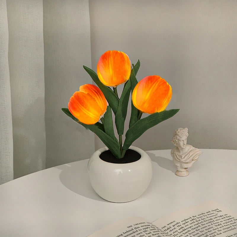 Gluschwein - LED-Tulpen-Nachtlicht-Blumen-Tischlampe