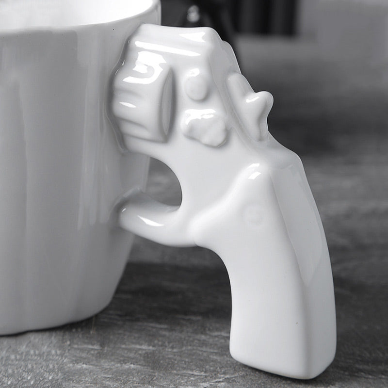GunMug | Taza de café creativa y novedosa con empuñadura de revólver
