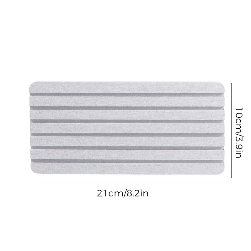 Gluschwein - Water Absorbent Diatomite Coasters Rectangle Gray 21*10cm