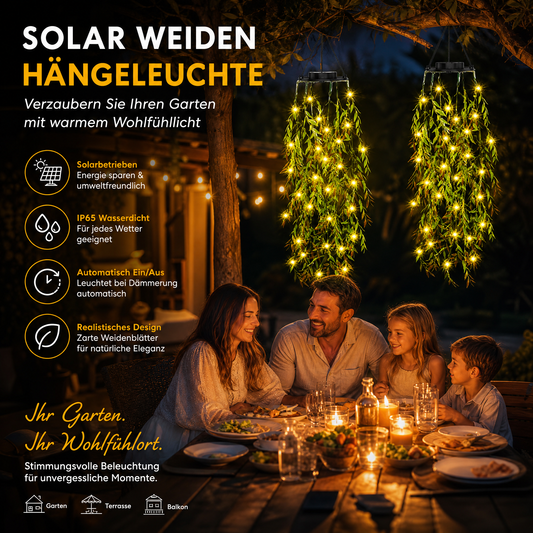 Gluschwein - ☀️ KAUFE 3, ERHALTE 1 GRATIS! 🌿 Solar-Efeu-Lichterkette – Wasserdicht, 8 Modi & flexibel – Perfekt für Garten, Balkon & Wanddekoration 💡