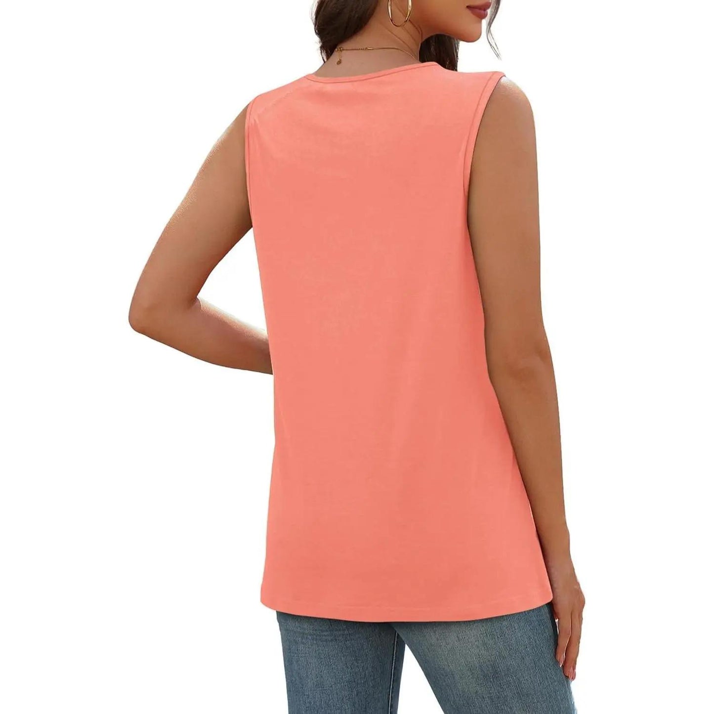 Gluschwein - Einfarbiges V-Ausschnitt-Tanktop für Damen – atmungsaktiv & vielseitig