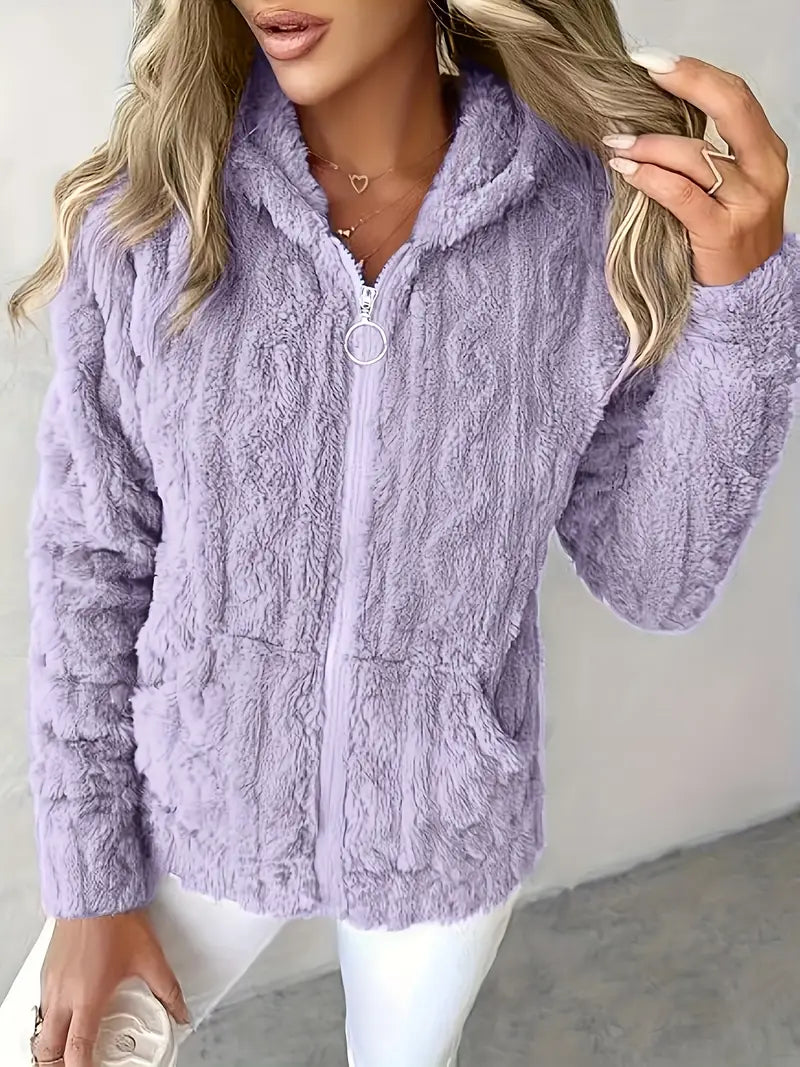 Ganka - Langarm Kapuzenpullover Mit Reißverschluss