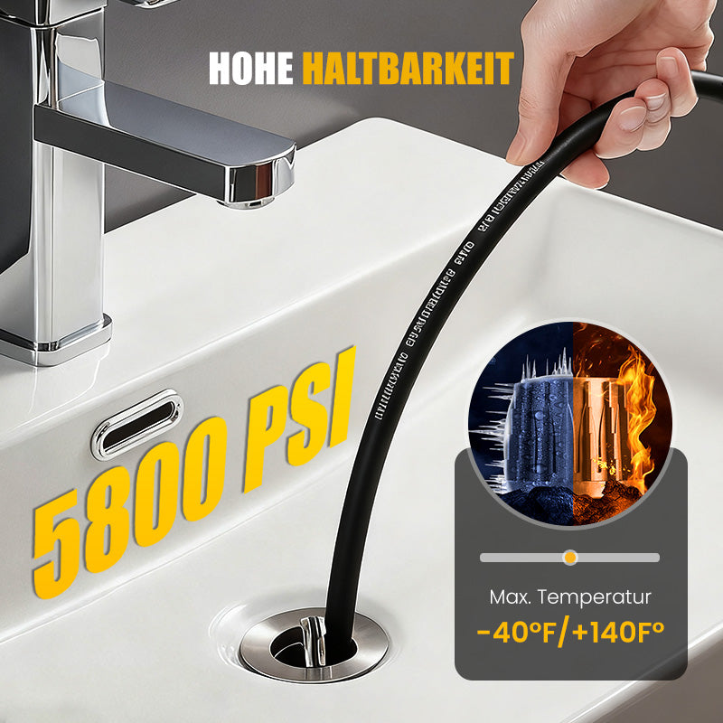 Gluschwein - 🚿 50% RABATT! ⚡ Reinigungsset für Abwasserkanäle 5800 PSI – Rotierende Düse, Verstärkter Schlauch & Effektive Rohrreinigung 🛠️ Kostenloser Versand