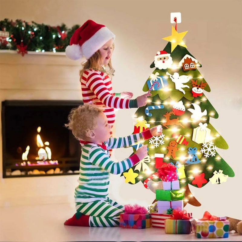 FeltTree - Montessori Weihnachtsbaum aus Filz für Kinder — Lernen, gestalten & Spaß haben