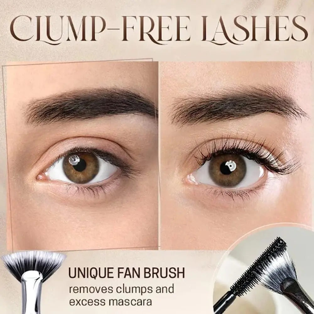 SheshaBrush - Klappbare Wimpernbürste mit Winkelkopf – Perfekt für hektische Morgen [2 Stück]