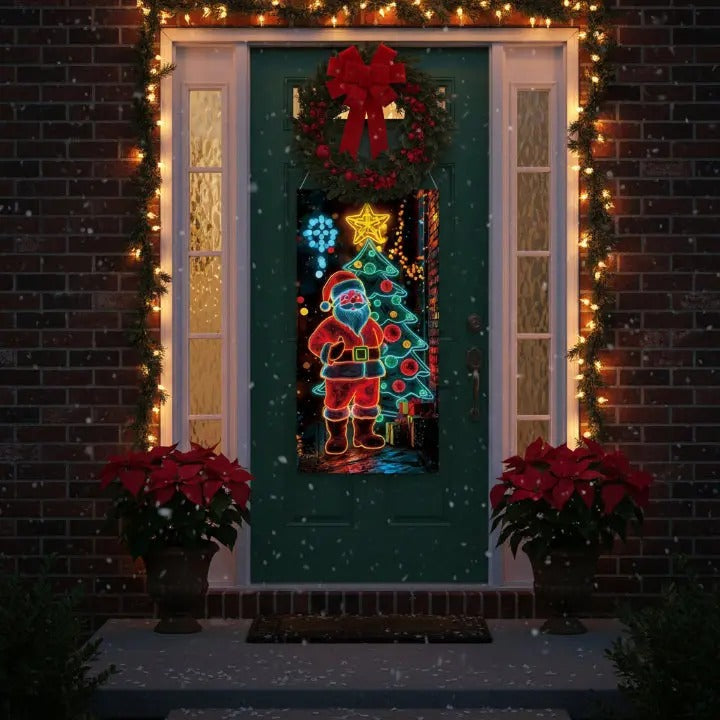 ChristmasBanner - Fluoreszierender Weihnachts-Türbanner