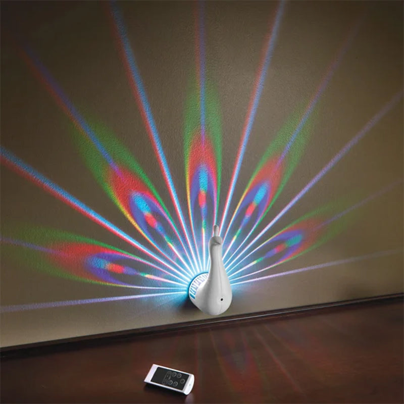 Gluschwein - Peacock LED-Projektor-Wandleuchten für Schlafzimmer