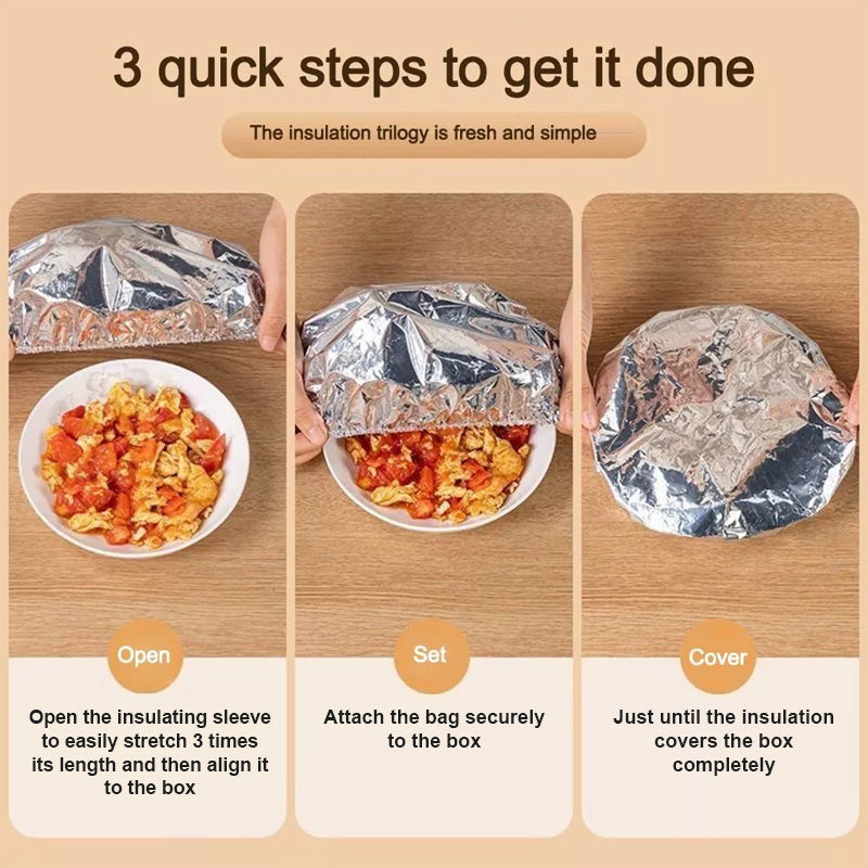 🧊🔥 50% RABATT! Intelligente Isolierhülle aus Aluminiumfolie – Hält Speisen länger warm, wiederverwendbar & perfekt für den täglichen Gebrauch und unterwegs 🍱✨