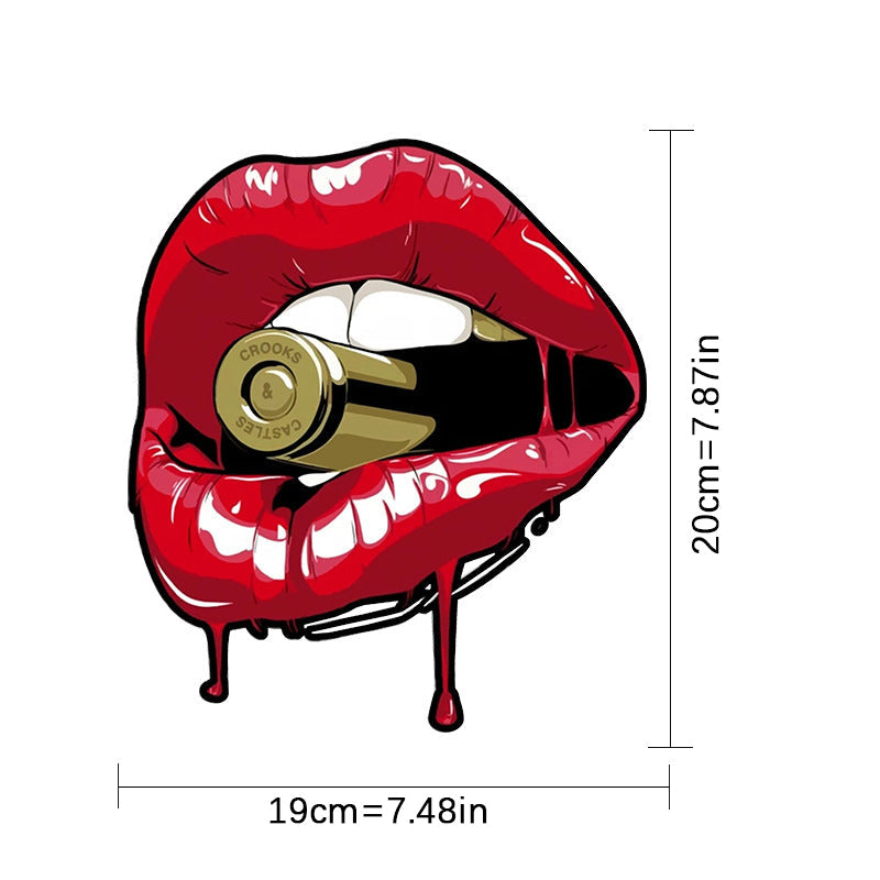 Gluschwein - Bullet Lip dekorativer Aufkleber