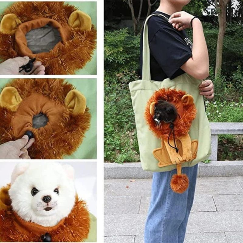 Gluschwein - Cat Mane Bag - Tragetasche aus Segeltuch für Haustiere