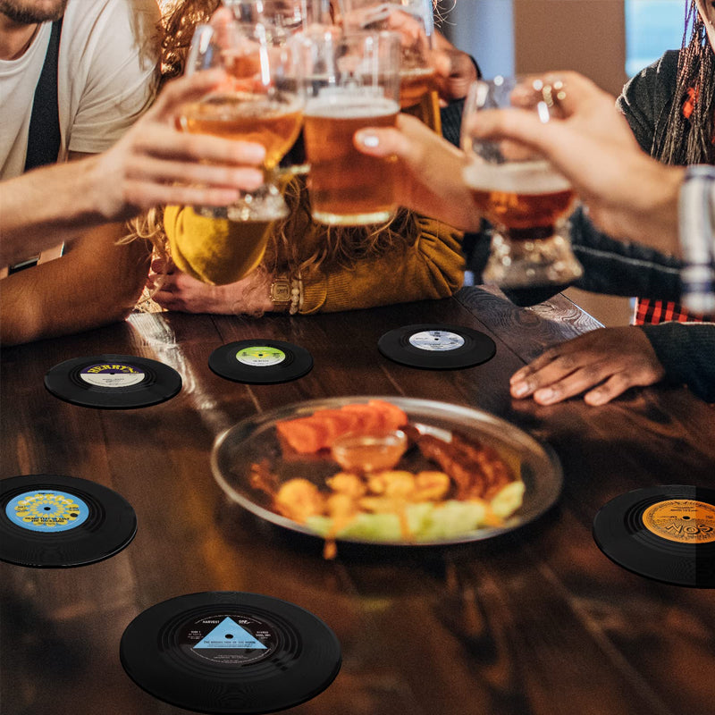 Gluschwein - Schallplatten-Untersetzer mit Vintage-Spielerhalter