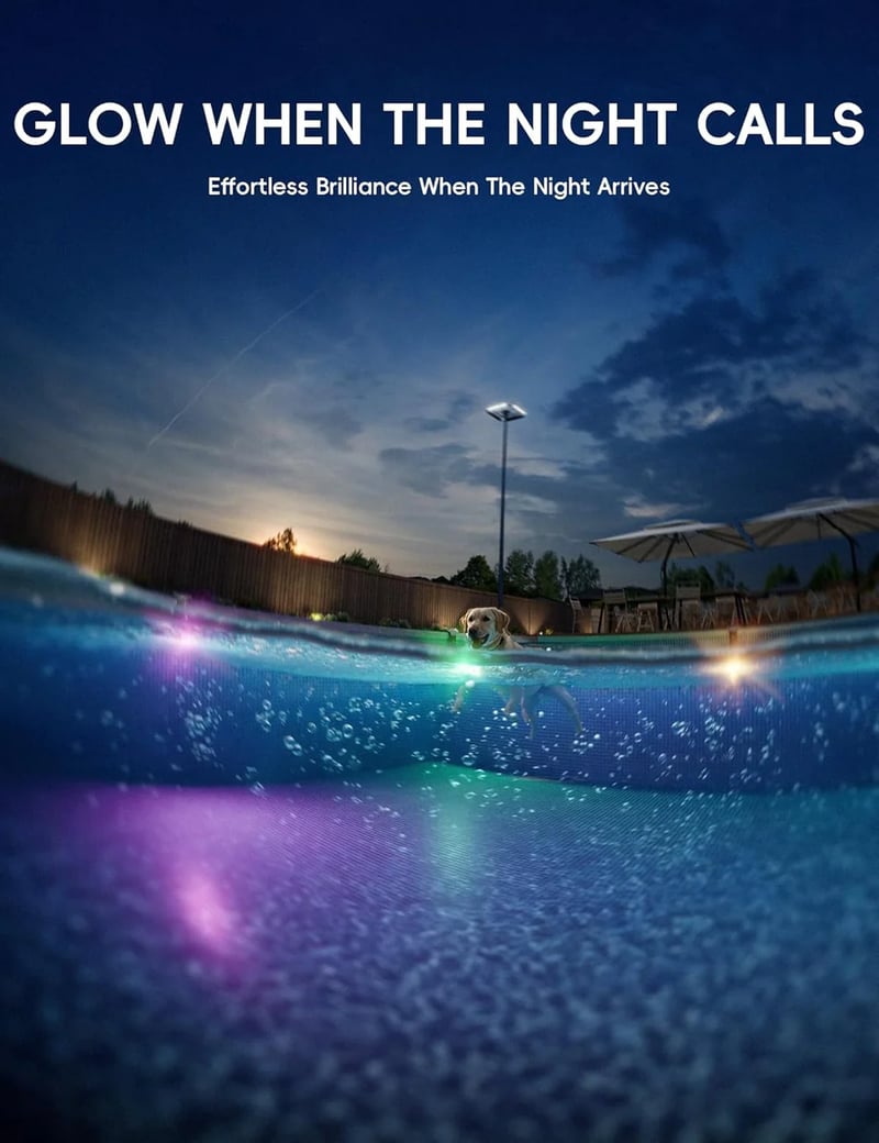 Pool Light Fountain - Solarbetriebene Pool-Stimmungsbeleuchtung