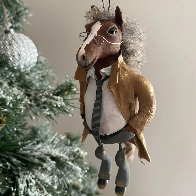 HorseOrnaments - Handgefertigter Pferde-Anhänger – Unikat aus Recyclingpapier
