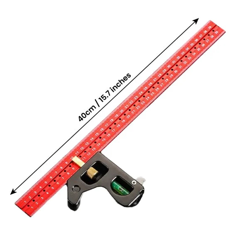 Gluschwein - Kombinationswinkel Lineal 45-90 Grad Markierung 40cm