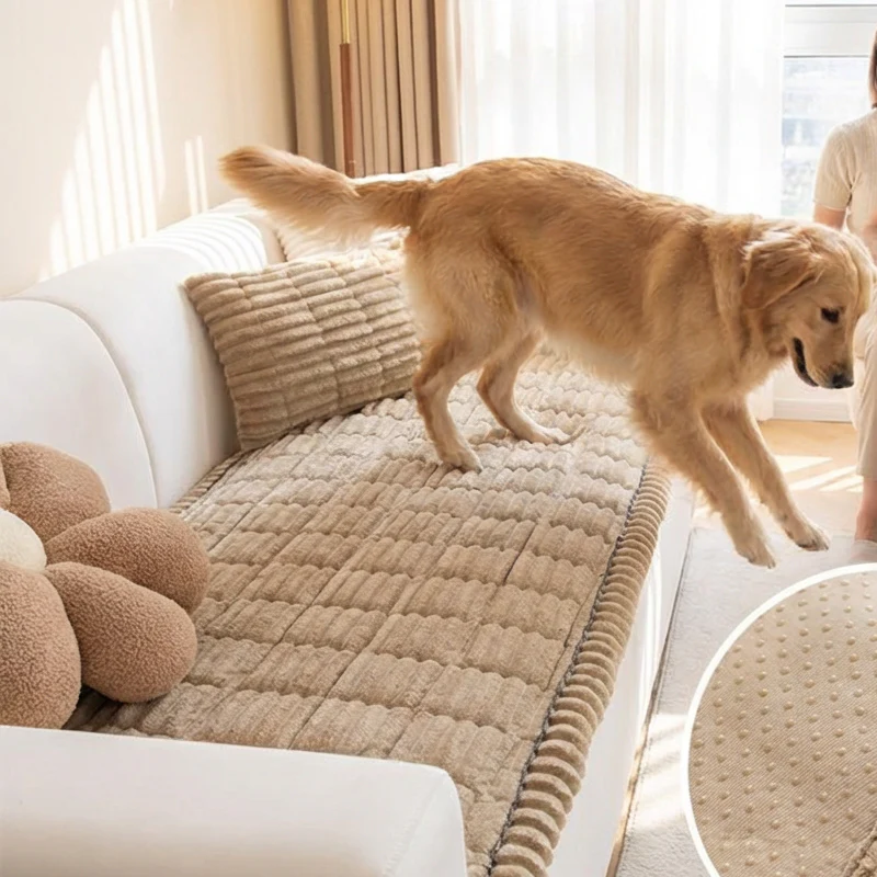 Gluschwein - Sofa Mat - Gestepptes Cord-Sofakissen | Ideal für Haustiere