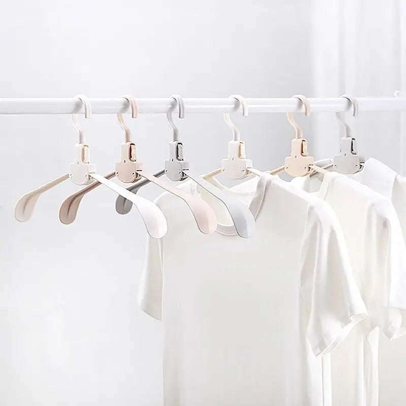 EasyHanger - Robuster klappbarer Kleiderbügel mit Ein-Knopf-Funktion und Knitterschutz [10 Stück]