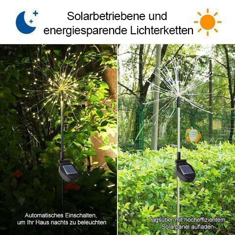 Gluschwein - Wasserdichte Solargarten-Feuerwerkslampe