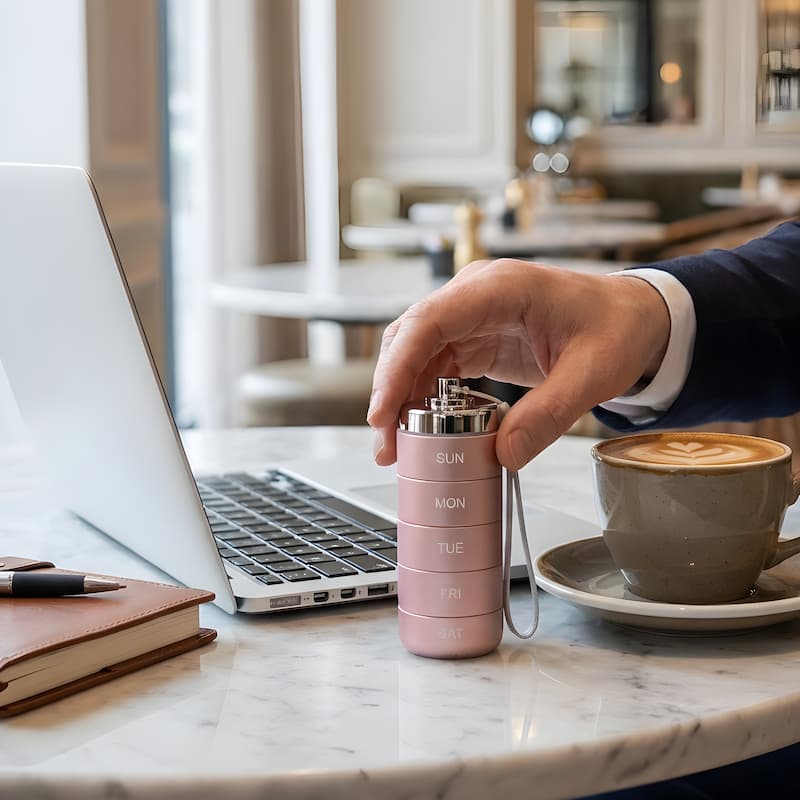 Gluschwein - Pill Bottle - Tablettendose 7 Tage mit Wocheneinteilung