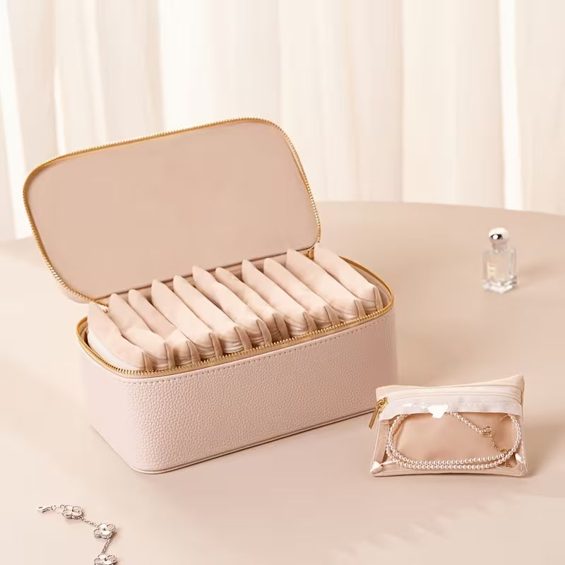 Gluschwein - Jewellery Case - Schmuck-Reisebox mit 12 Samtbeuteln – Verknötungsfrei