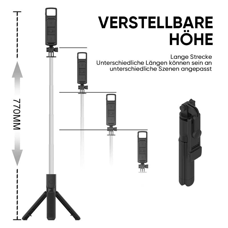 Gluschwein - Bluetooth Selfie Stick Einbeinstativ Wireless Phone Holder