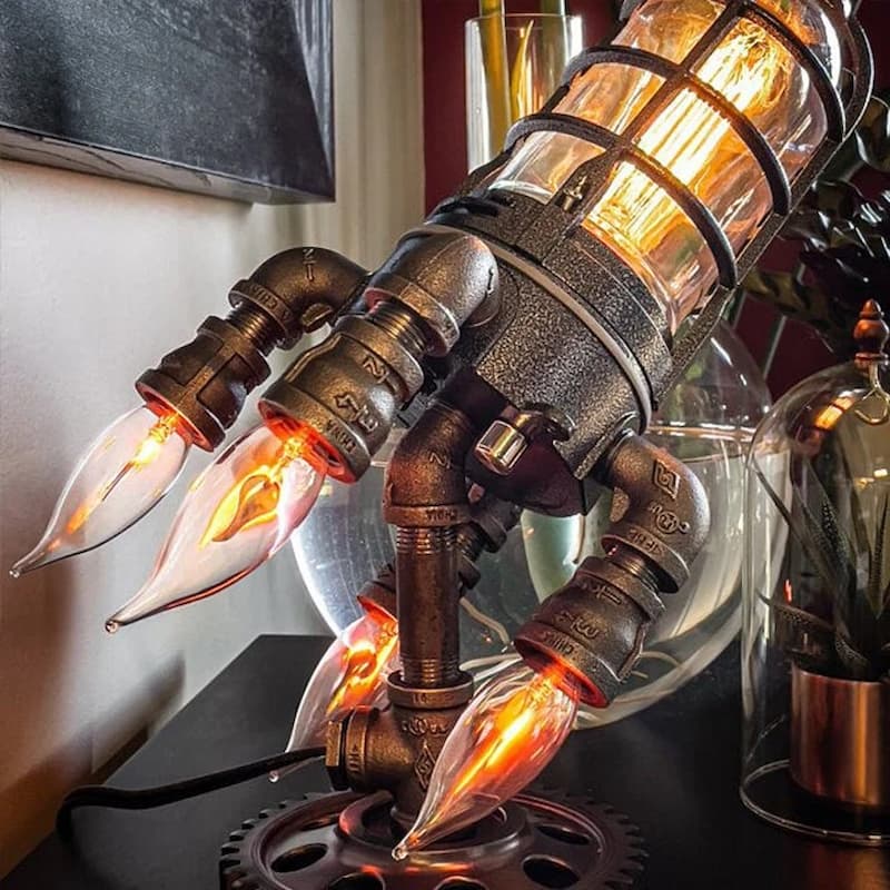Gluschwein - Rocket Lamp - Steampunk-Raketenlampe