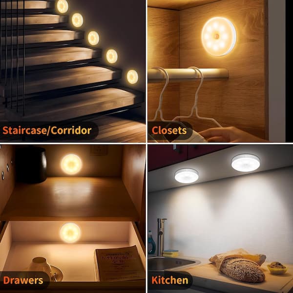 Einstellbare weiße und farbige LED-Pucks