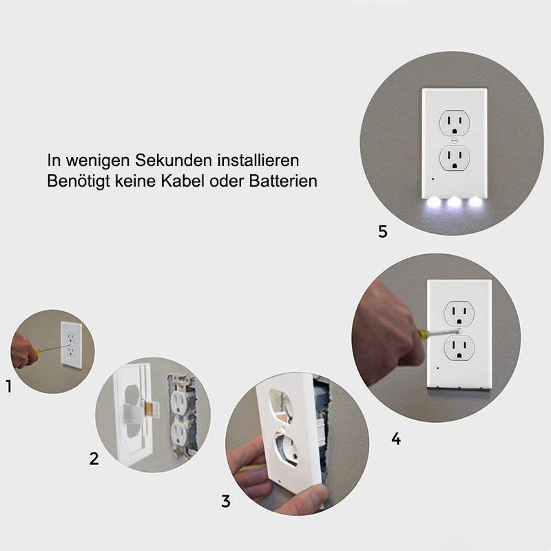 Gluschwein - Auslasswand Platte mit LED-Nachtlichtern