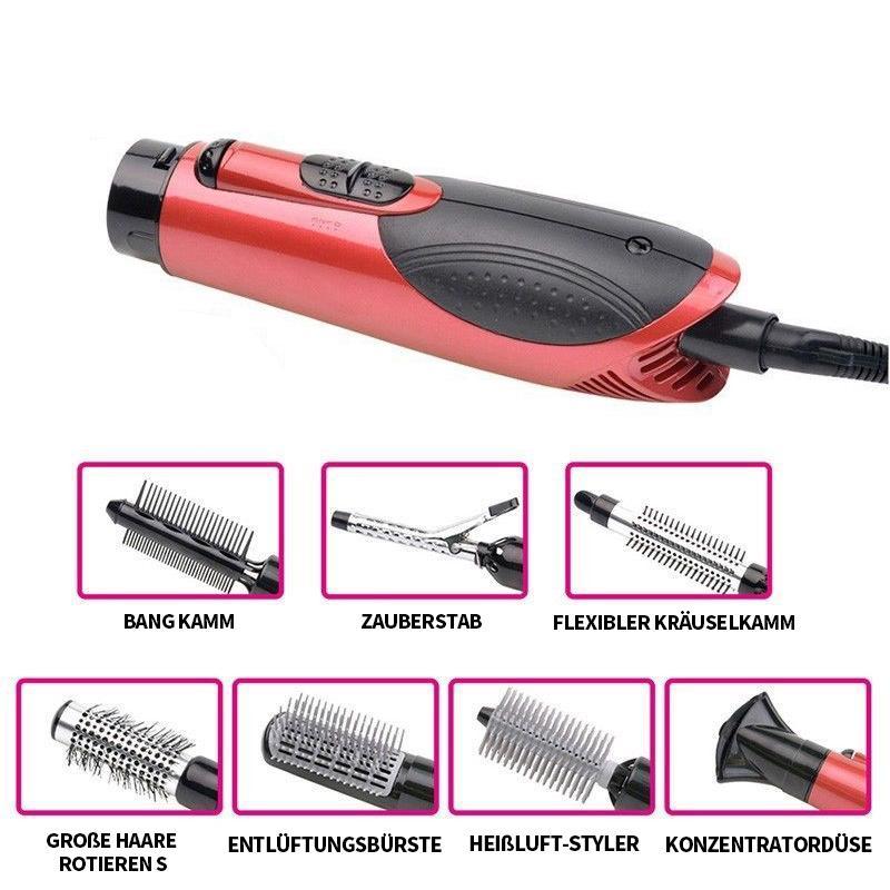 Gluschwein - 7in1 Professionelle multifunktionale Styling-Tools Breite Bürste Haartrockner Glätteisen Kamm Clip Pipe Roller Brush