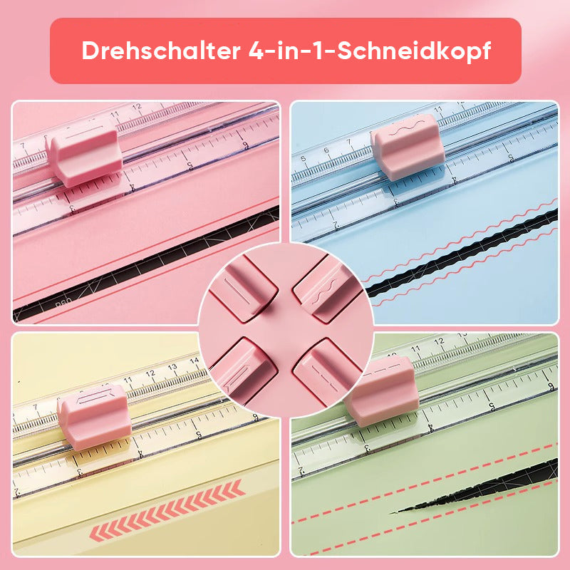 PaperCutter - 4-in-1-Papierschneider – für Karten, Scrapbooking und kreative Deko