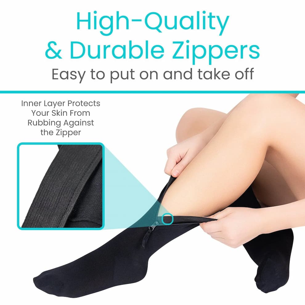 Zipper Socks - Kompressionsstrümpfe mit Reißverschluss