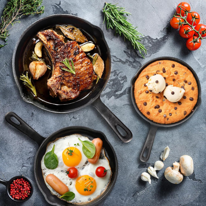 Gluschwein - CastIronPans - Gusseisen Pfannen Set (3-teiliges Set)
