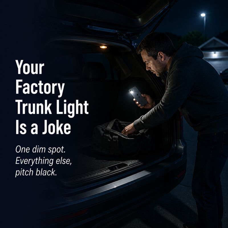Gluschwein - Trunk Light Strip - Jedes Mal, wenn du den Kofferraum öffnest, wird er von einer automatisch eingeschalteten Beleuchtung erhellt