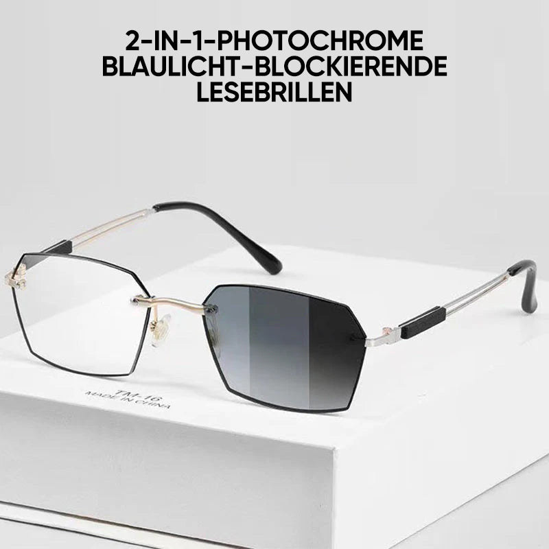 2-in-1-Brille mit photochromer Blaulichtfilterung