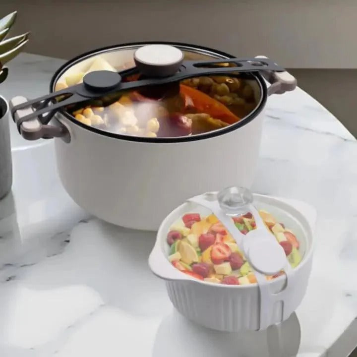 StorageStrap - Silikon-Fixierband für Schüsseln & Behälter – Sichere Deckelhalterung [2er-Set]