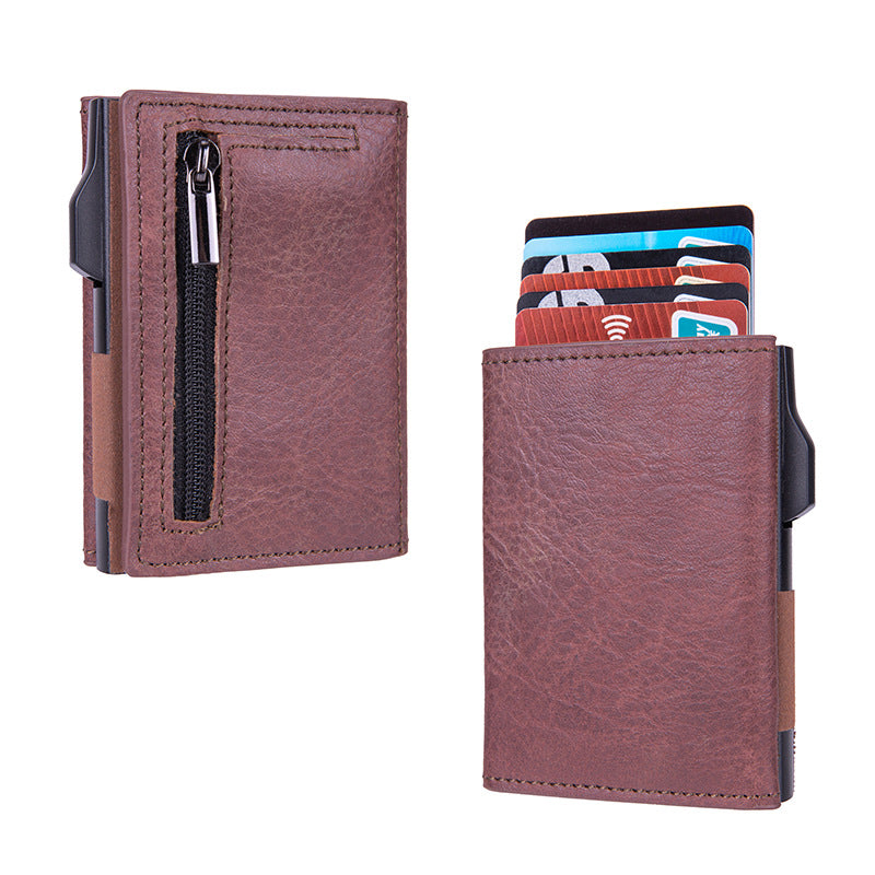 Gluschwein - Side Push Auto Pop-Up Card Holder Brown