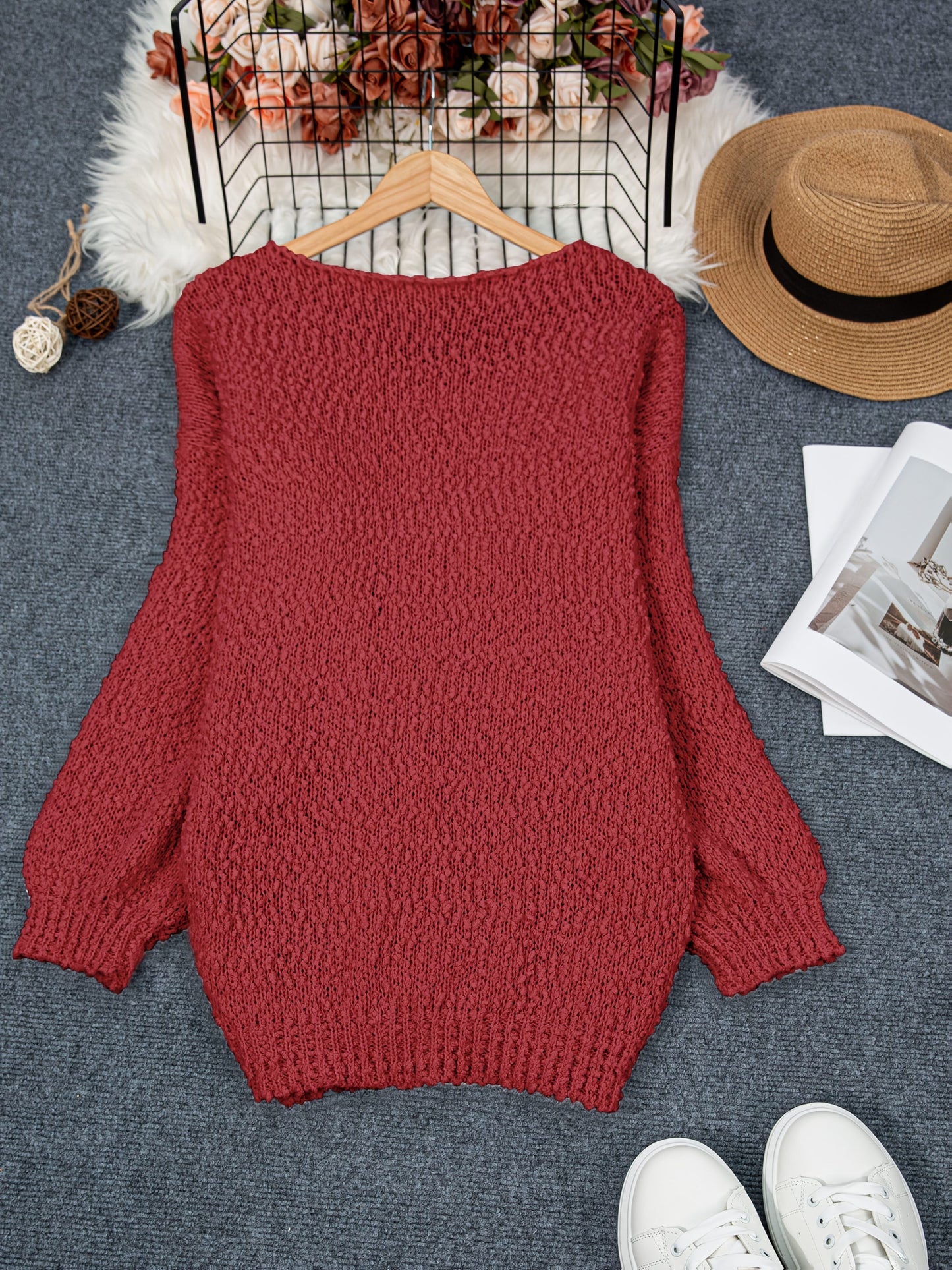 Jeannette - Rundhals-Pullover Mit Langen Ärmeln