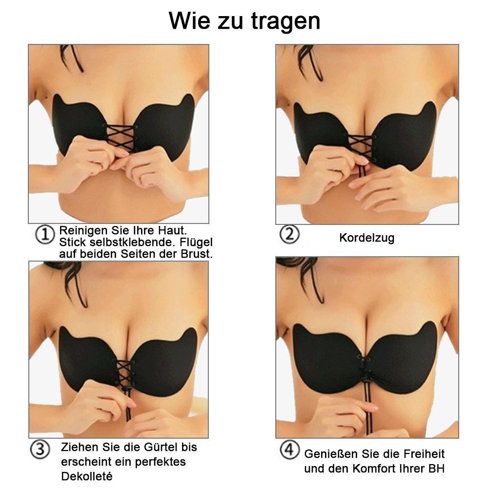 Gluschwein - Frauen trägerlosen Backless Push Up Self Adhesive mit Drawstrings BH/ Invisible Bra