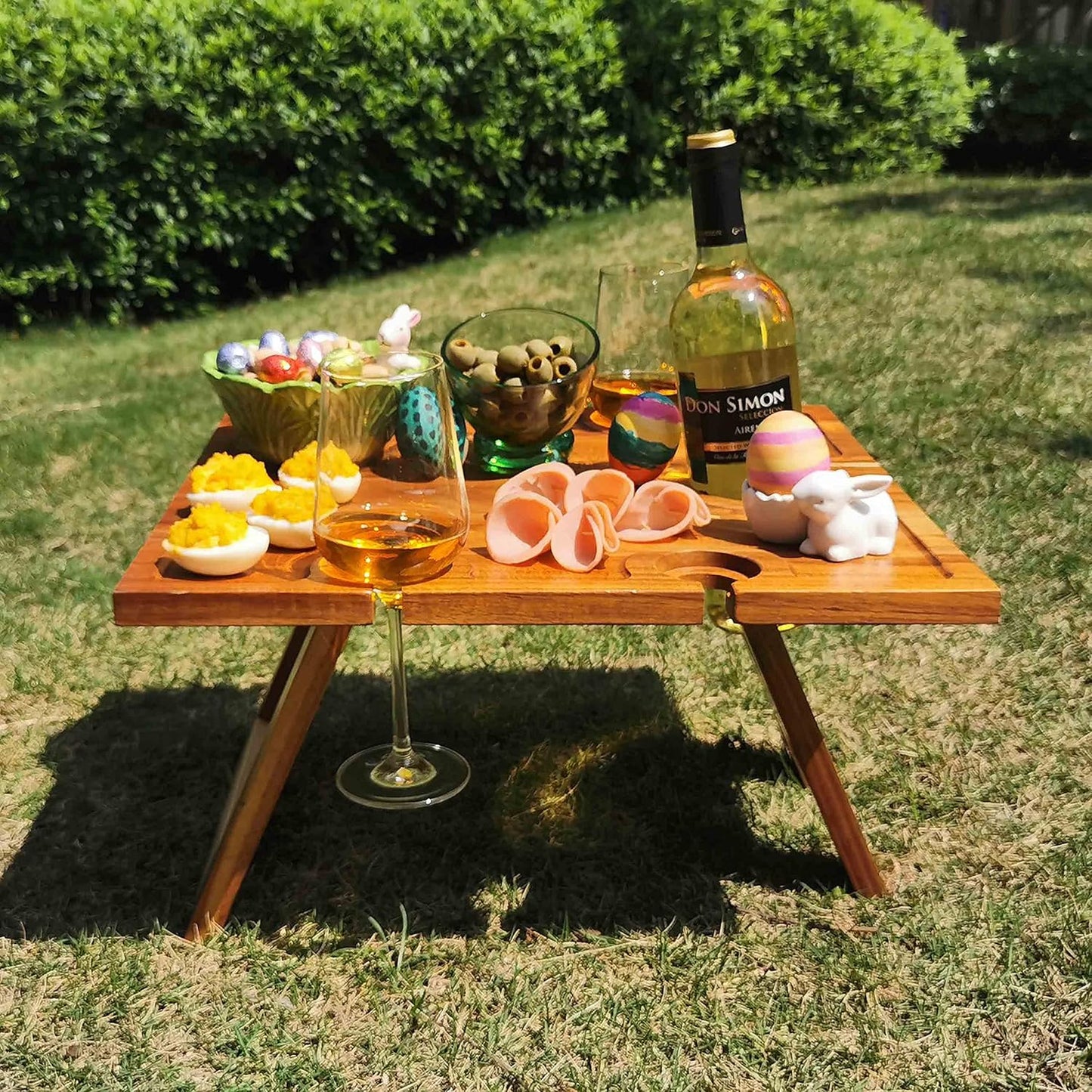 WineTote™ - Deluxe Tragbarer Picknick-Weintisch