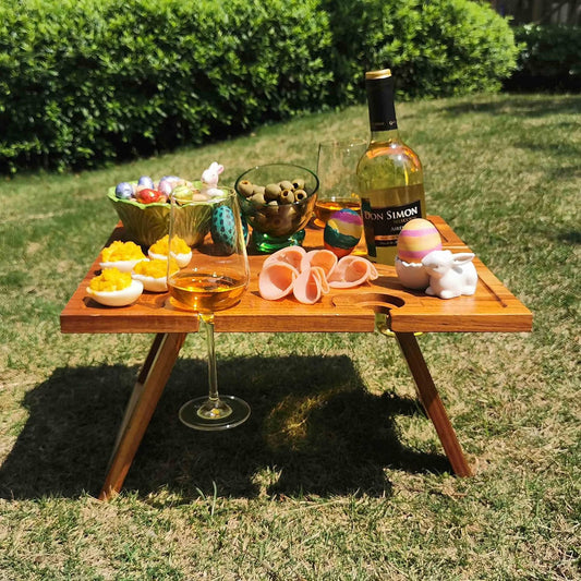 WineTote™ - Deluxe Tragbarer Picknick-Weintisch
