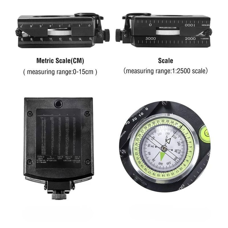 Boussole militaire multifonctionnelle pour les relèvements et la navigation